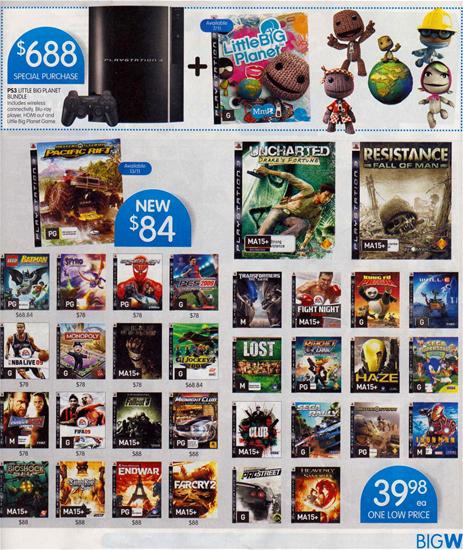 PS3 Specials - Big W Catalogue - Nov 6 - 12